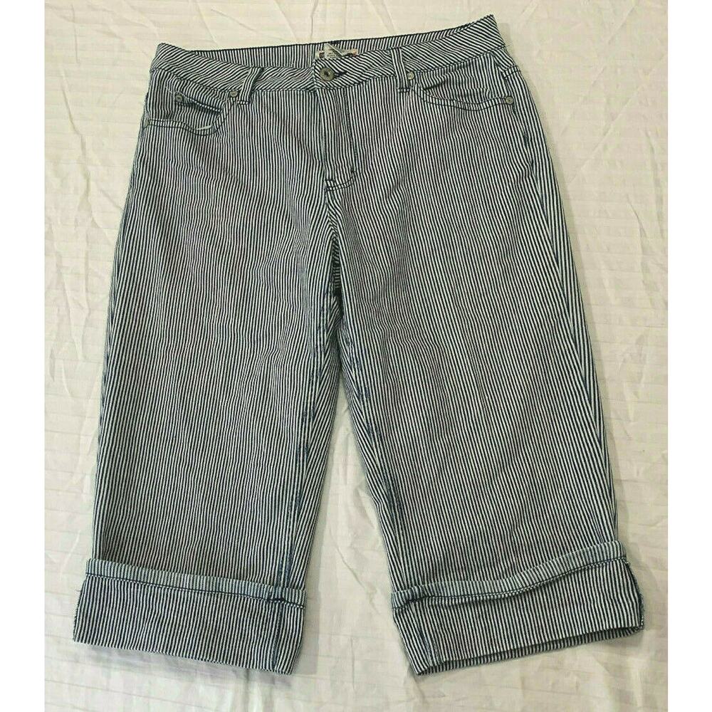 🐢🐢🐢 FADED GLORY STRETCH WOMENS JEANS CAPRIS PANTS SIZE 10 🐢🐢🐢